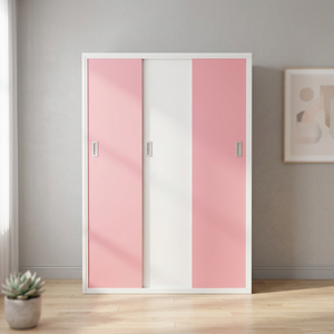 Armario Portátil de Plástico con 3 Puertas Corredizas, Diseño Plegable que Ahorra Espacio, 1.25m X 1.84m, para Dormitorio, Apartamento, Uso Doméstico - Product Image 2