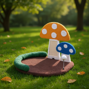 Cama para Gatos con Panel Rascador de Sisal, Cama Ancha para Gatos, Interior, Todas las Estaciones, Estilo de Dibujos Animados, Desmontable y Lavable - Product Image 2