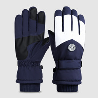 Gants de ski unisexes pour couple, hiver, écran tactile, imperméables, doublure polaire PVC, thermiques, coupe-vent, ajustement réglable, hommes femmes