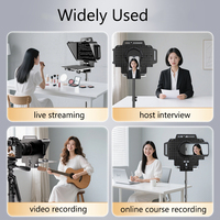 Téléprompteur pliable en ABS avec télécommande pour appareil photo reflex numérique portable OEM, tablette et smartphone, pour la photographie de produits et de portraits