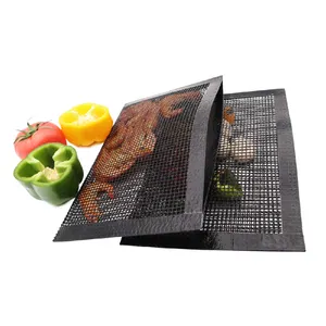 Best Seller Easy To Clean Ptfe Mesh Bag For Grill 14*22cm BBQ Grill Mesh Bag Barbecue Accessories