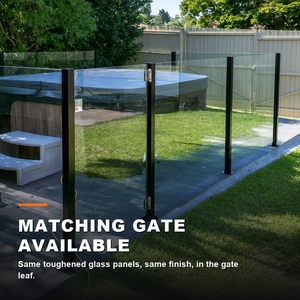 Valla de Seguridad de Vidrio para Piscina con Cierre Automático de Aluminio, 1200 mm de Altura, Resistente a la Oxidación, para Jardín Residencial, Certificación CE - Product Image 6