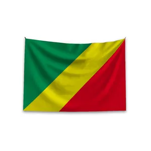 Promotional Product banderas de paises Wholesale 3x5 ft 100%Polyester Custom the Republic of Congo Congolese flag