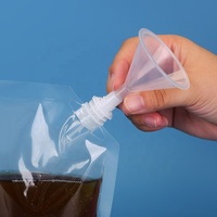 Pochette à bec verseur en plastique personnalisée, rechargeable, étanche à l'humidité, de 50 ml à 5 L, pour bière, eau minérale, champagne et autres boissons