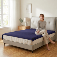 Drap de lit conducteur en fibre d'acier inoxydable, tissu de base en coton et polyester, structure résistante, linge de lit facile à laver au quotidien