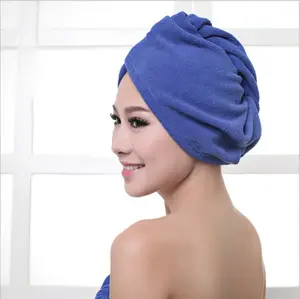 H537 Dụng Cụ Tắm Phụ Nữ Cô Gái Lady Turban Sau Khi Tắm Head Quấn Khăn Microfibre Tóc Khô Bọc Nhanh Khô Tóc Hat