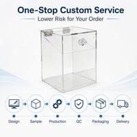 Boîte de rangement de bureau en acrylique transparent sur mesure, type coquille, pour cosmétiques et anti-poussière – Fabricant