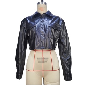 <span class=keywords><strong>Giacca</strong></span> <span class=keywords><strong>di</strong></span> <span class=keywords><strong>pelle</strong></span> <span class=keywords><strong>con</strong></span> tasche a maniche lunghe da donna nuova moda autunno e inverno nuovo abito corto a maniche lunghe <span class=keywords><strong>con</strong></span> ombelico esposto - Product Image 1