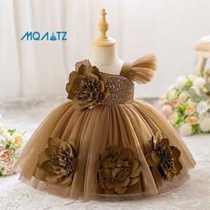 MQATZ Vestito da Damigella con Paillettes per Bambina, Nuovo Abito da Principessa per Neonata, Vestito da Festa di Compleanno per Bambine di 2 Anni AL3099xz - Product Image 3