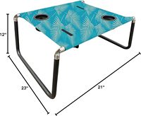 Table de camping pliable légère et portable pour les aventures en plein air, la plage, le mobilier d'extérieur, surface stable, porte-gobelets, porte-boissons, porte-téléphone