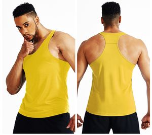 Aoyema Débardeur de sport pour homme, couleur unie, logo brodé, vêtements de sport, débardeur de sport pour homme, débardeur de sport, débardeur - Product Image 5