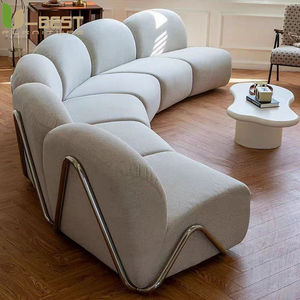 Canapé modulaire nordique noir de style rétro U-Best, angle droit, design unique, style Wabi Sabi, petit salon, combinaison de salle de sport - Product Image 1