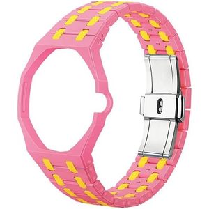 Bracelet de montre générique en caoutchouc fluoré, rose, jaune, boucle à ardillon, bracelet de remplacement unisexe pour enfants, réglable - Product Image 1