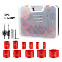 19 pièces, 19-68 mm, scies cloches HSS M42 bimétalliques à queue hexagonale pour le métal, le bois, le plastique, la menuiserie, les outils de coupe pour le travail du bois
