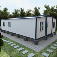 Maison conteneur préfabriquée extensible en gros, villa modulaire préfabriquée portable, mini-maison mobile pliable 40 pieds 3 chambres