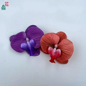 Tête de fleur d'orchidée Phalaenopsis en soie laminée 3D, décoration de mariage, fleur artificielle DIY, décoration intérieure, accessoires de photographie - Product Image 3