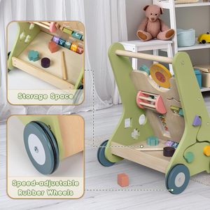 Marche-bébé en bois Montessori pour bébés de 6 à 12 mois/1 an, jouet à pousser avec une capacité de charge de 20 kg - Product Image 4