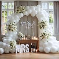 Ballons en latex blanc brillant, 129 pièces, différentes tailles, 18-5 pouces, fiançailles, mariage, anniversaire, fête, baby shower