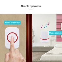 CMF1188 Sonnette intelligente de musique à domicile avec télécommande sans fil 38 sonneries lumières clignotantes colorées 3 modes, y compris sonneries