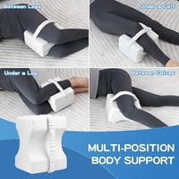 Oreiller orthopédique pour le genou avec mousse à mémoire de forme, housse amovible en tissu doux, oreillers de lit pour un usage domestique, dormeurs latéraux, soulagement de la sciatique