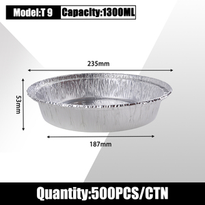 Barquette jetable en <span class=keywords><strong>aluminium</strong></span> argenté, résistante au four, de qualité alimentaire, <span class=keywords><strong>pour</strong></span> plats à emporter, aliments surgelés et repas prêts à consommer - Product Image 2