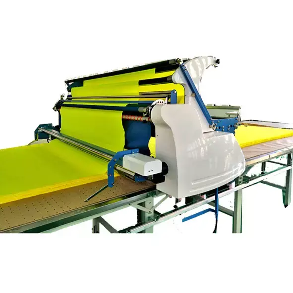 Máquina de corte de pano de tecido automática, alta precisão, zigzag, mais camadas, máquina espalhadora
