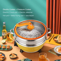 Cuiseur à vapeur électrique marmite de cuisson électrique polyvalente poêle électrique marmite chinoise 32cm