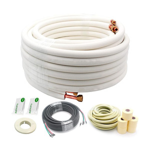 Tuyau de climatisation Baoyuan en cuivre 1/4 3/8 pouce, isolé, en polyéthylène blanc, pour systèmes CVC - Product Image 1