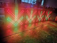 Layar LED Panah Tanda Lalu Lintas LED, Lampu LED, Papan LED Merah Hijau Luar Ruangan, Video TOP SHINE 14 Lalu Lintas 8000cd/sqm RG