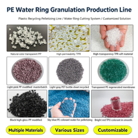 Granulateur à anneau d'eau ZHIQIAN 380V à vis simple pour PE, PP, HDPE, PPR, production 450-600kg/h, pour usine de recyclage, puissance 200kW, Jiangsu