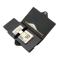 Dompet Kecil Multifungsi Casekey Terlaris Kulit Asli RFID Pop Up Wallet Portofel Pria Penahan Kartu dengan Resleting