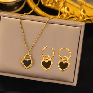 Juego de Joyería de Acero Inoxidable 2026 con Colgante y Aretes con Diseño de Flores Pintadas Vintage para Mujer, Regalo - Product Image 4