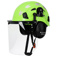 Casque de sécurité forestier avec visière et protège-oreilles, casque de protection pour travaux forestiers et industriels