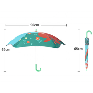 Paraguas con mango en J para niños y niñas, sombrilla de viaje resistente a la lluvia y al viento, Anti UV, de esquina redonda, <span class=keywords><strong>6K</strong></span>, con dibujos animados - Product Image 4