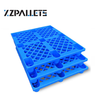 Venta al por mayor suelo de plástico proveedor de paletas 1200*1000 48x40 HDPE anidado 4 vías de entrada tipo de exportación paleta de plástico precios