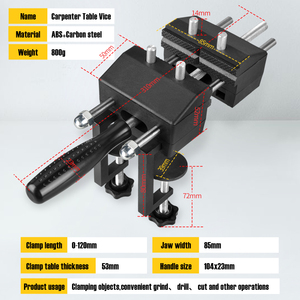 Độ chính xác công nghiệp mộc bảng phó băng ghế dự bị kẹp ABS + carbon thép đa chức năng mini bàn làm việc chế biến gỗ kẹp công cụ - Product Image 5