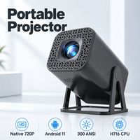 Mini projecteur 4K Android intelligent Wifi, prise en charge de la résolution native 720P, décodage vidéo 8K, home cinéma, 1 Go de RAM, 8 Go de stockage