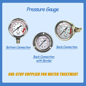 Medidor de pressão portátil popular do gás do óleo líquido com conexão inferior 1/4 "NPT para o tratamento da água - Product Image 6