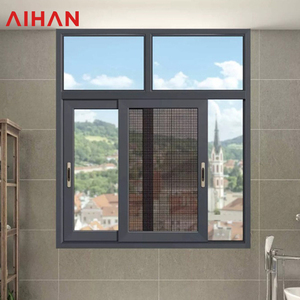 AIHAN Marco Delgado moderno Ventana corredera de aluminio Vidrio grande <span class=keywords><strong>para</strong></span> Vista máxima Patrón de apertura horizontal - Product Image 2