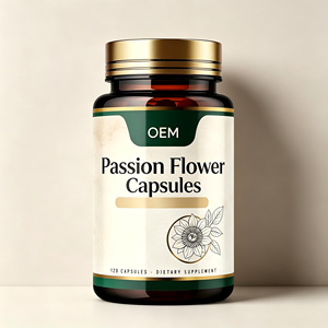 Cápsulas de Flor de la Pasión al por Mayor ODM/OEM para el Alivio del Estrés, Extracto de Flor de la Pasión Vegano y Sin OMG - Product Image 1