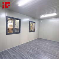 Mini maison-chalet conteneur de luxe de 20 pieds sur mesure de 16 pieds Maison moderne mobile préfabriquée en acier léger Petite maison villa en kit plat