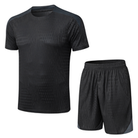 Ensemble de maillots de football unisexe, vêtements d'entraînement, 100% polyester, impression par transfert thermique, nom et numéro personnalisés