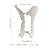 Grattoir corporel Gua Sha en acier inoxydable personnalisé avec logo, outils de massage musculaire Guasha, grande taille, en métal, IASTM Gua Sha
