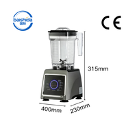 CE-gecertificeerde 1500W 24000RPM hogesnelheidsblender met 1,5L roestvrijstalen bodem, aanraakbediening, automatische reiniging, professioneel en commercieel gebruik.