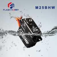 Flashhobby Servo numérique 25KG 180 degrés HV à engrenages métalliques, couple élevé, étanche, pour voiture RC, crawler, robot