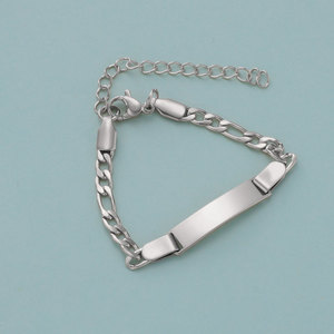 Linda Pulsera de Acero Inoxidable Ancha de Lujo Personalizada Antideslustre para Niños y Bebés, Grabable, de Alta Calidad - Product Image 5