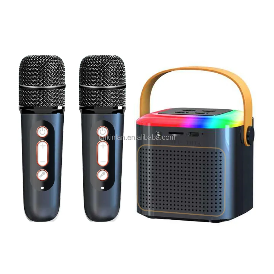 Mini altoparlanti portatili per bambini Set di microfoni Bluetooth per Karaoke sistema amplificatore per lettori di macchine altoparlante con microfono e Bluetooth