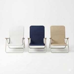 Chaise de plage pliable portable de couleur personnalisée avec cadre en acier inoxydable pour le camping en plein air, la randonnée, les pique-niques, les voyages et les événements de loisirs - Product Image 2