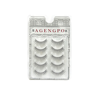 Cils naturels de luxe faits à la main en fibres végétales, bande transparente invisible, effet phosphorescent, 5 paires, vente en gros
