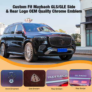 Emblème de <span class=keywords><strong>capot</strong></span> <span class=keywords><strong>avant</strong></span> et badge de coffre arrière pour <span class=keywords><strong>Mercedes</strong></span> Maybach Classe GLS X167, autocollant logo lettres chromées de luxe - Product Image 3